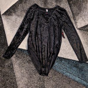 No Boundaries Velvet Body Suit NWT